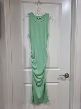 Michael Stars Mint Sleeveless Ruched Maxi Dress